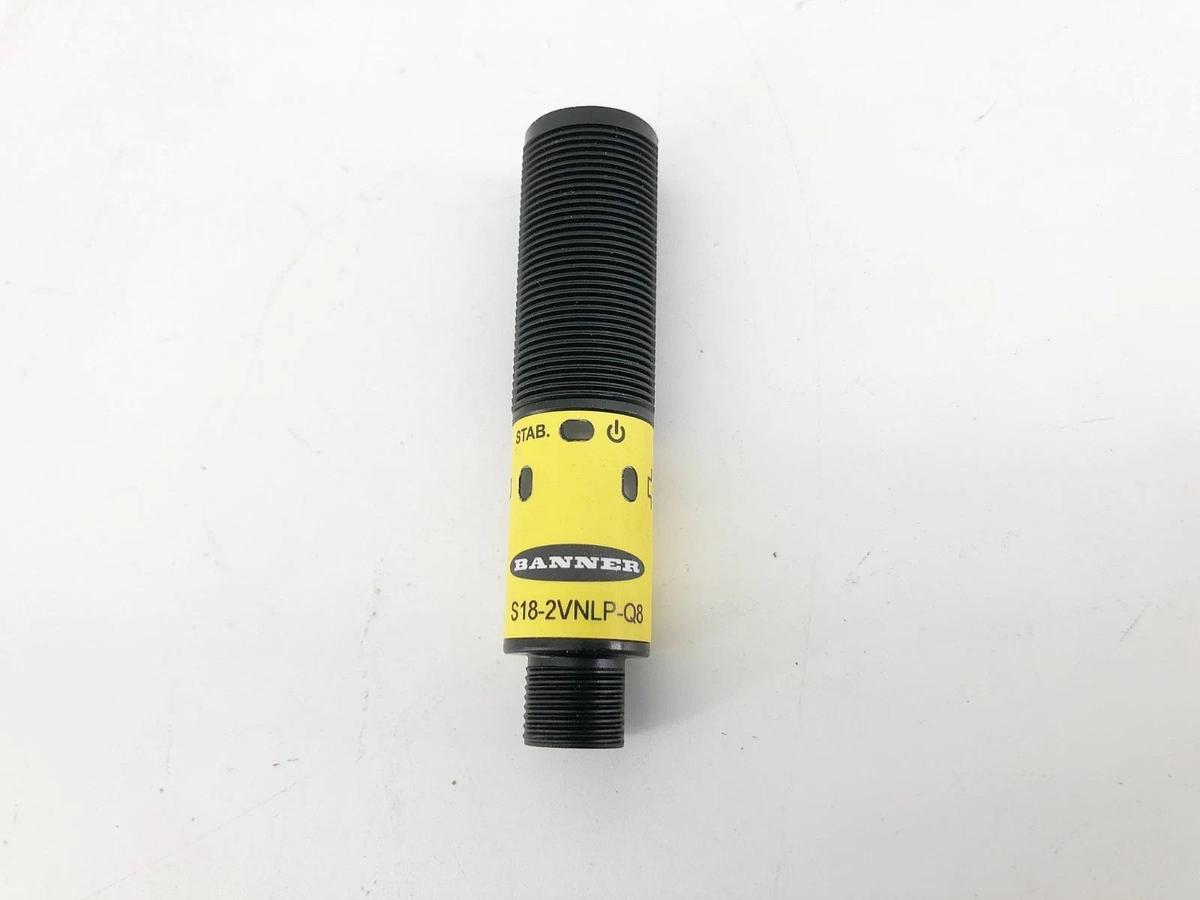 New Banner Engineering S18-2VNLP-Q8 Proximity Sensor 10-30VDC 6m Range
