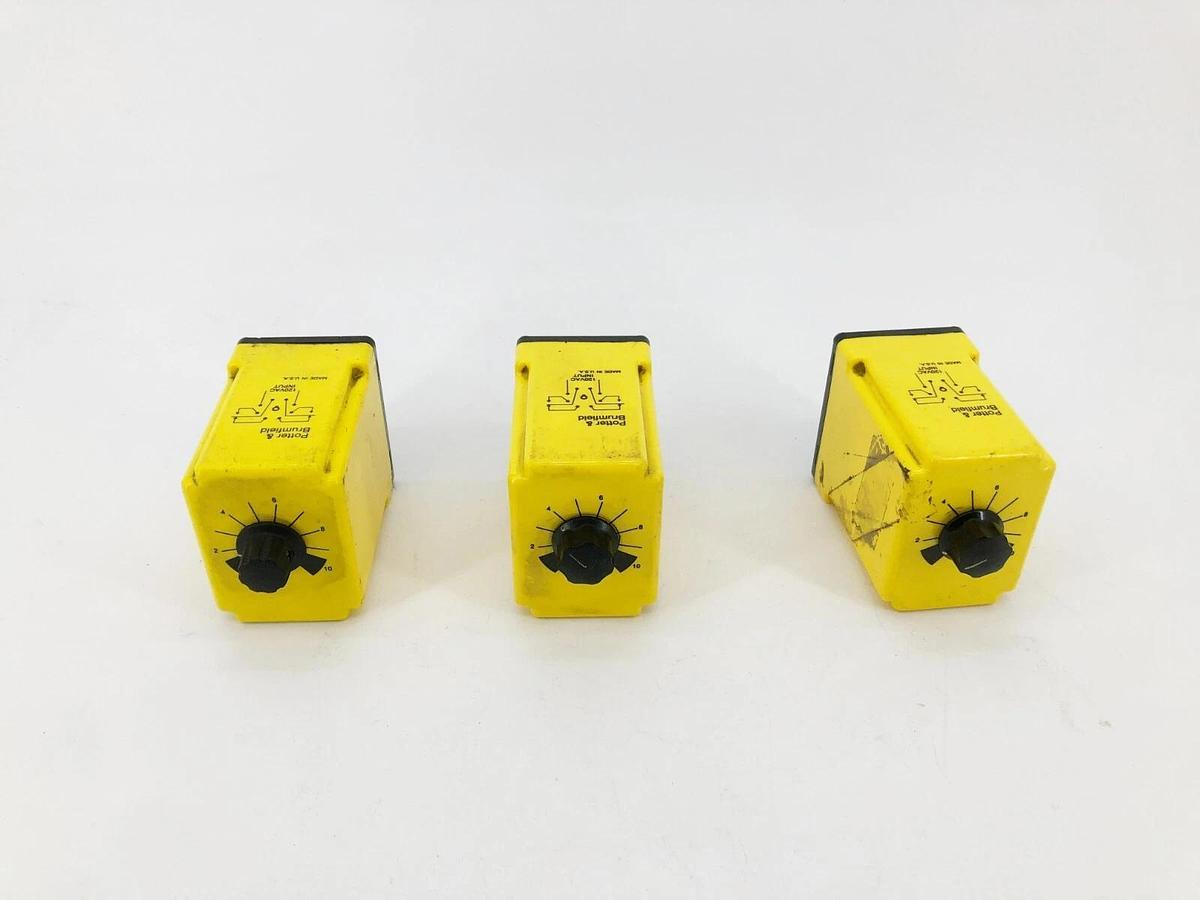 Used Lot of 3 Potter & Brumfield CDB-38-70003 Time Delay Relay 0.1-10s