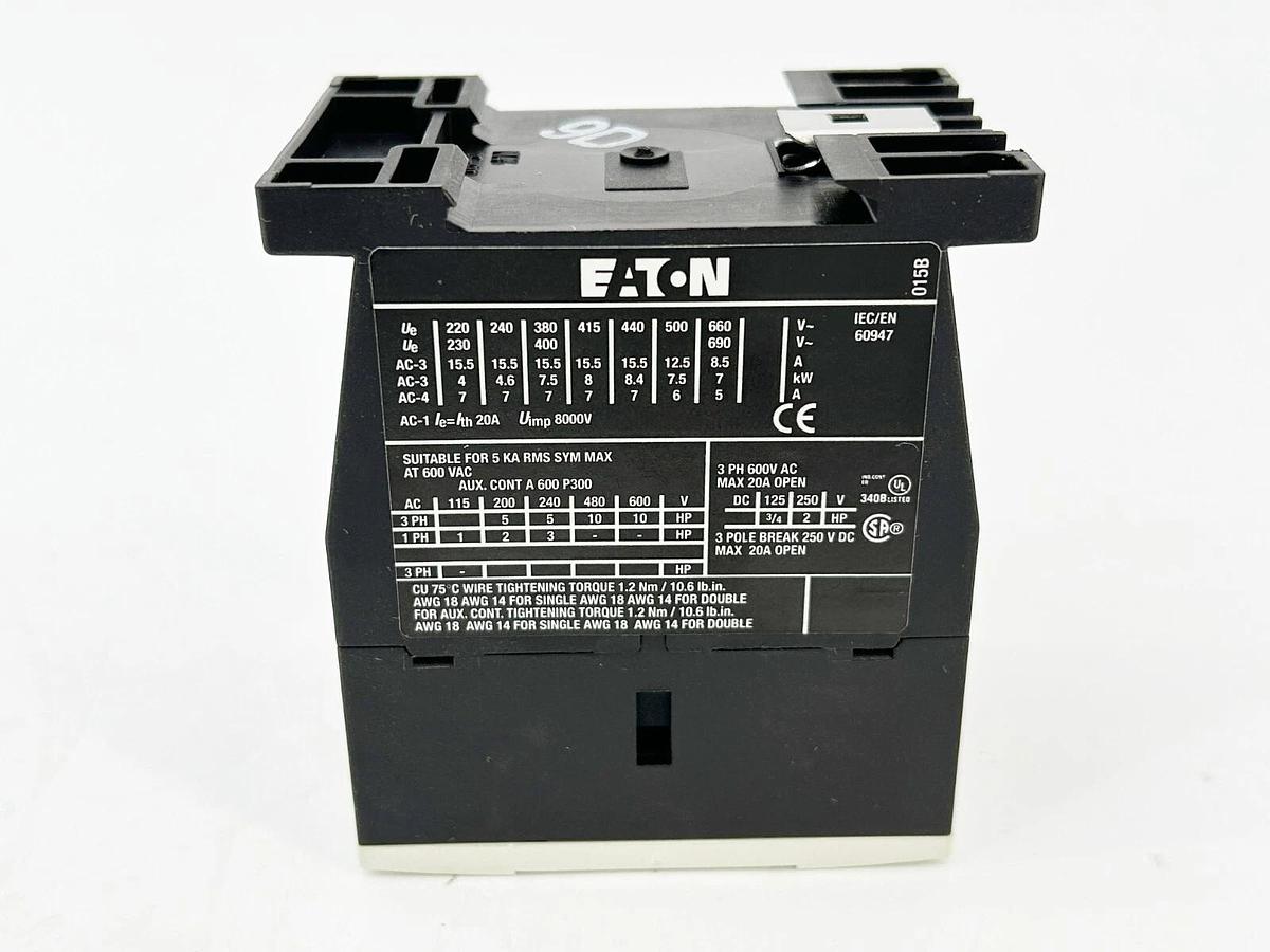 New Eaton XTCE015B10TD Contactor 3P 24VDC Coil 15A 10HP 2.2KW Frame B