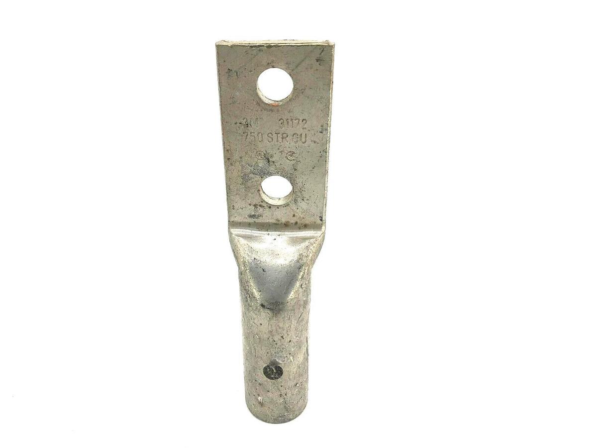 Lot of 2 New 3M Scotchlok 31172 Copper 2-Hole Long Barrel Lugs