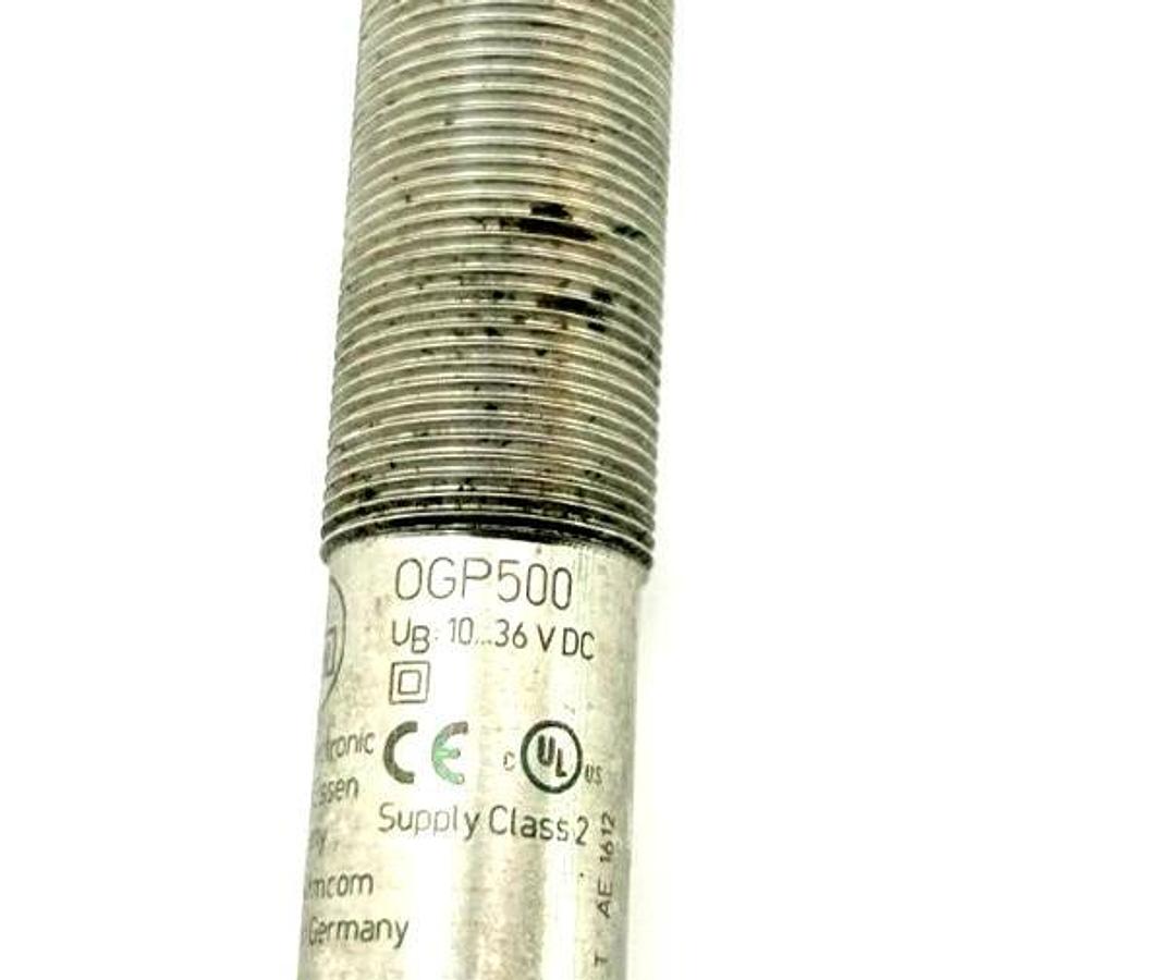 Used IFM OGP500 Photoelectric Sensor, 0.2m Range, 10-36VDC