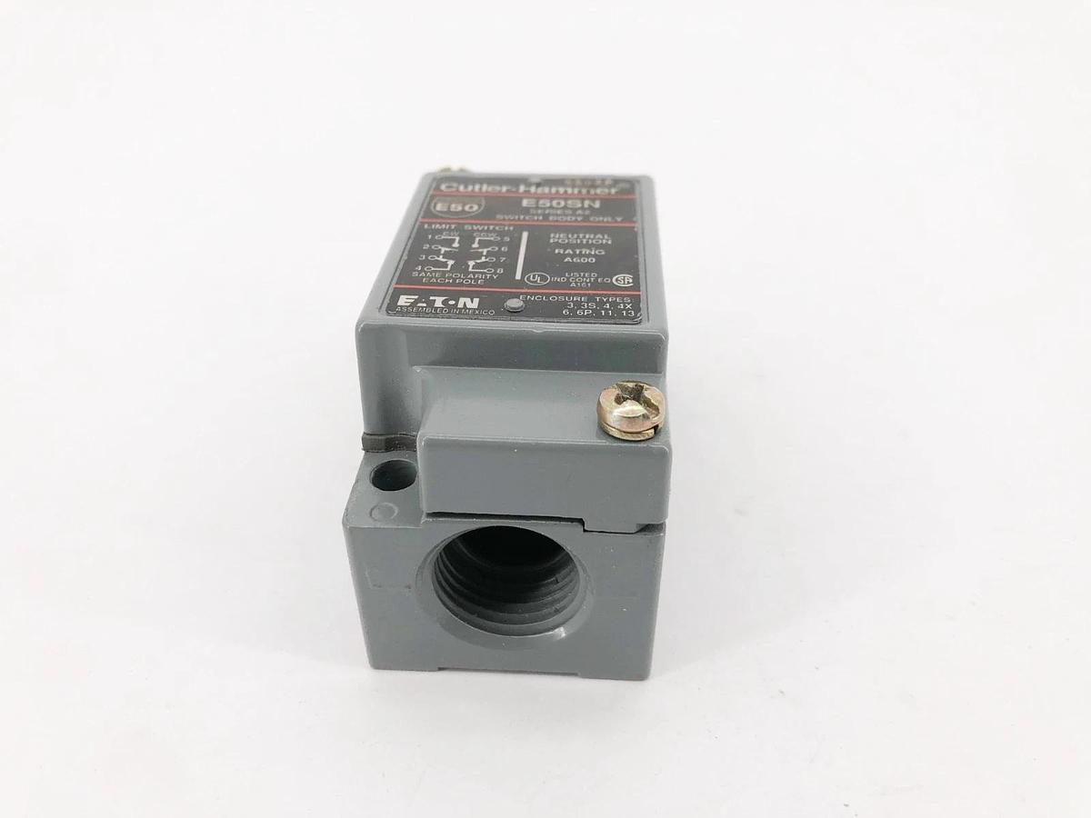 New Cutler-Hammer E50SN Limit Switch Body w/ E50RB Receptacle - No Box