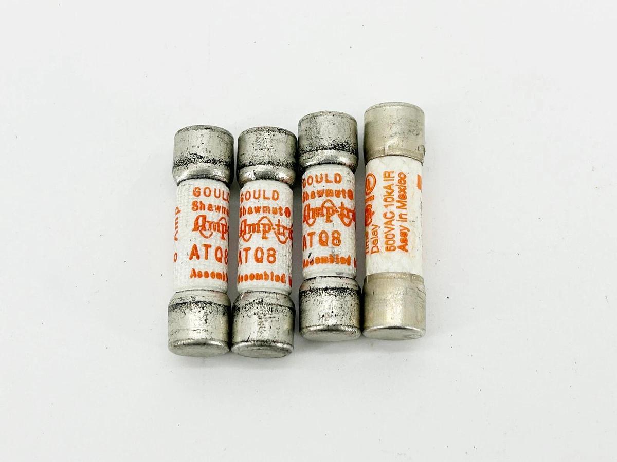 New Lot of 4 Gould Shawmut ATQ8 Fuse 8A 500V
