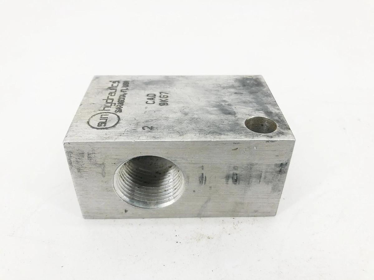 Used Sun Hydraulics CAD Hydraulic Valve Block Aluminum
