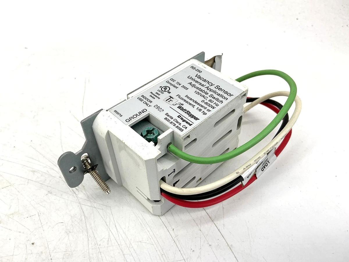 New WattStopper RS-250-W Universal Resi Vacancy Sensor 0-600W 120VAC 60HZ RS250W
