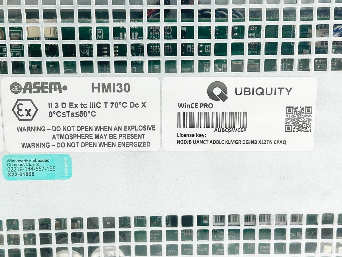 New ASEM Model HMI30-BAS 0AA92071 Operator Interface Display 7" 24V 1A