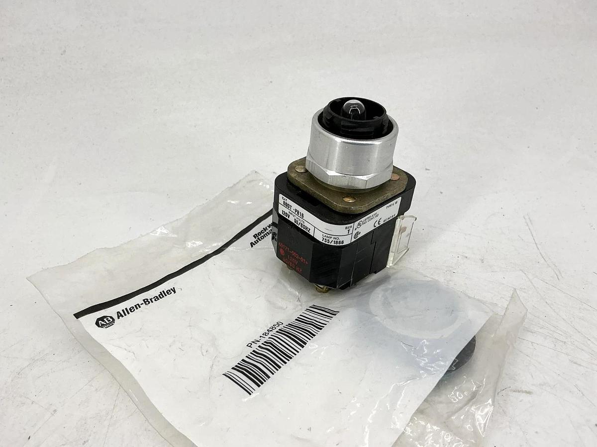 Used Allen Bradley 800T-PB16 Ser T 30.5mm Illuminated Pushbutton - No Box