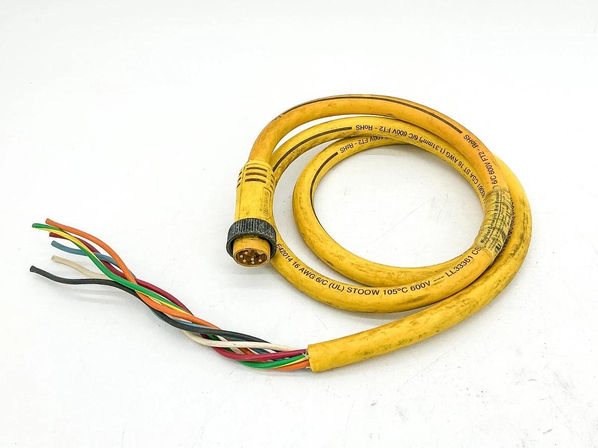 Woodhead 206002A01F060 Mini-Change Cordset 6P 600V 8A
