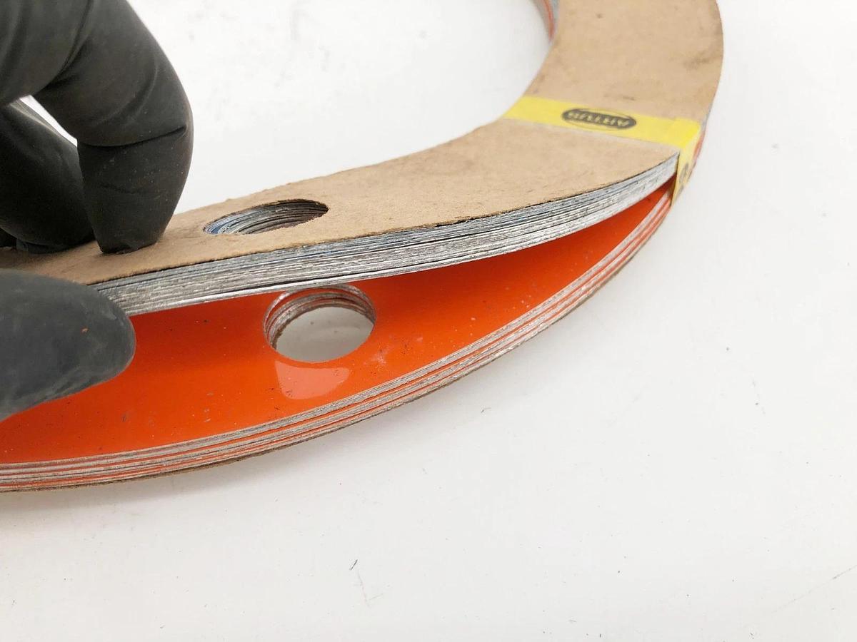 New Artus Shim Set Aluminum Blue Silver Orange 4-Hole 13" OD 9-1/4" ID - No Box