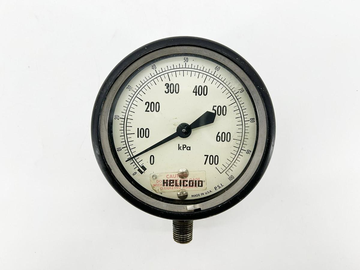 New Helicoid 4246 Guage 0-700kPA 4" Dial