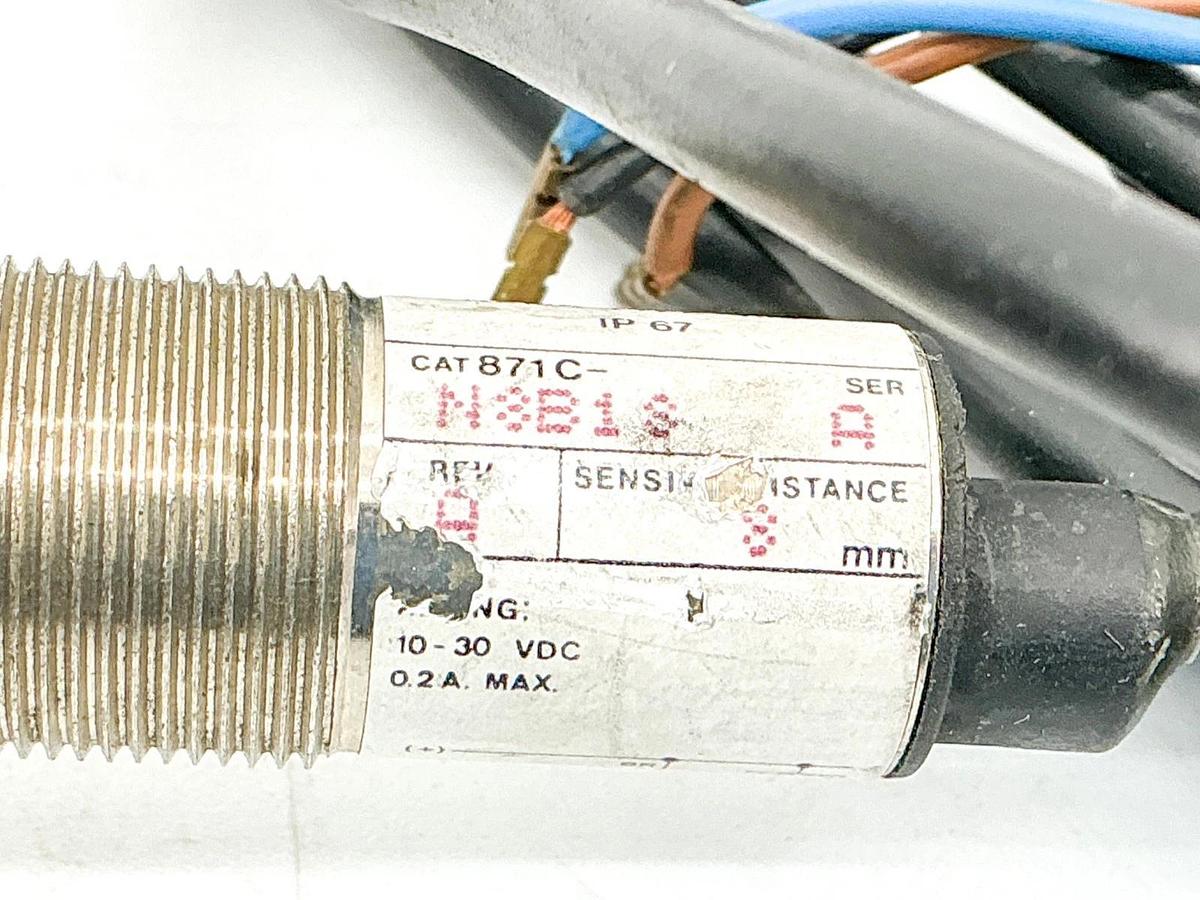 Used Allen Bradley 871C-N8B18 Inductive Proximity Sensor 10-30VDC Ser.A