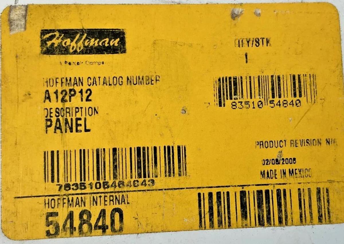 Used Lot of 2 Hoffman A12P12 Panel for Junction Box
