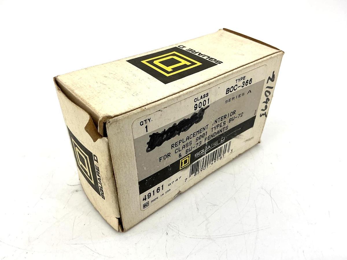 New Square D 9001BOC366 Ser A Replacement Interior for BW-72/73 Pendants 5A 600V
