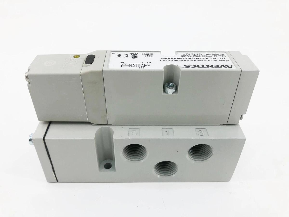 New Aventics 123BA43AMN00061 Solenoid Valve 24VDC 122BA400M000061 - No Box