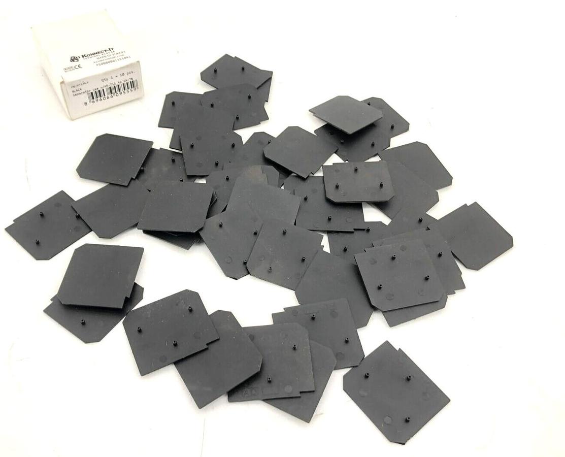 Lot of 40 Konnect-It KN-ST1BLK Terminal Block Separators