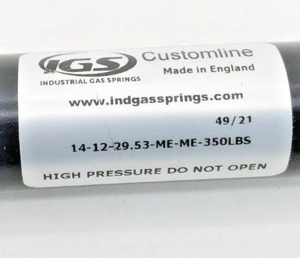New IGS 14-12-29.53-ME-ME-350LBS Gas Spring 29.13" Extended Length 14mm Rod Dia.