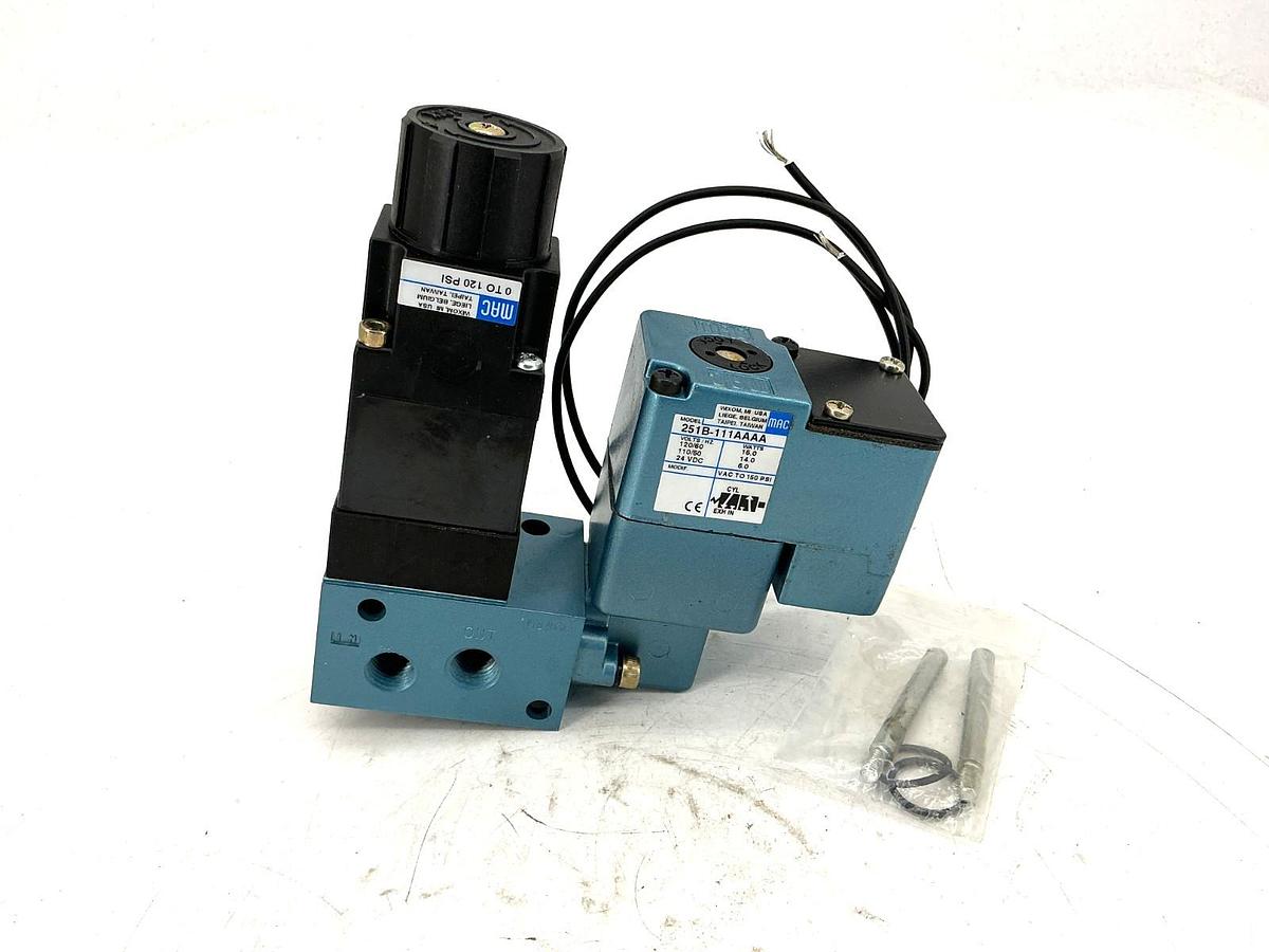 New MAC Valves 251B-111AAAA Solenoid Valve 15Watts 150PSI 120VAC 24VDC No Box