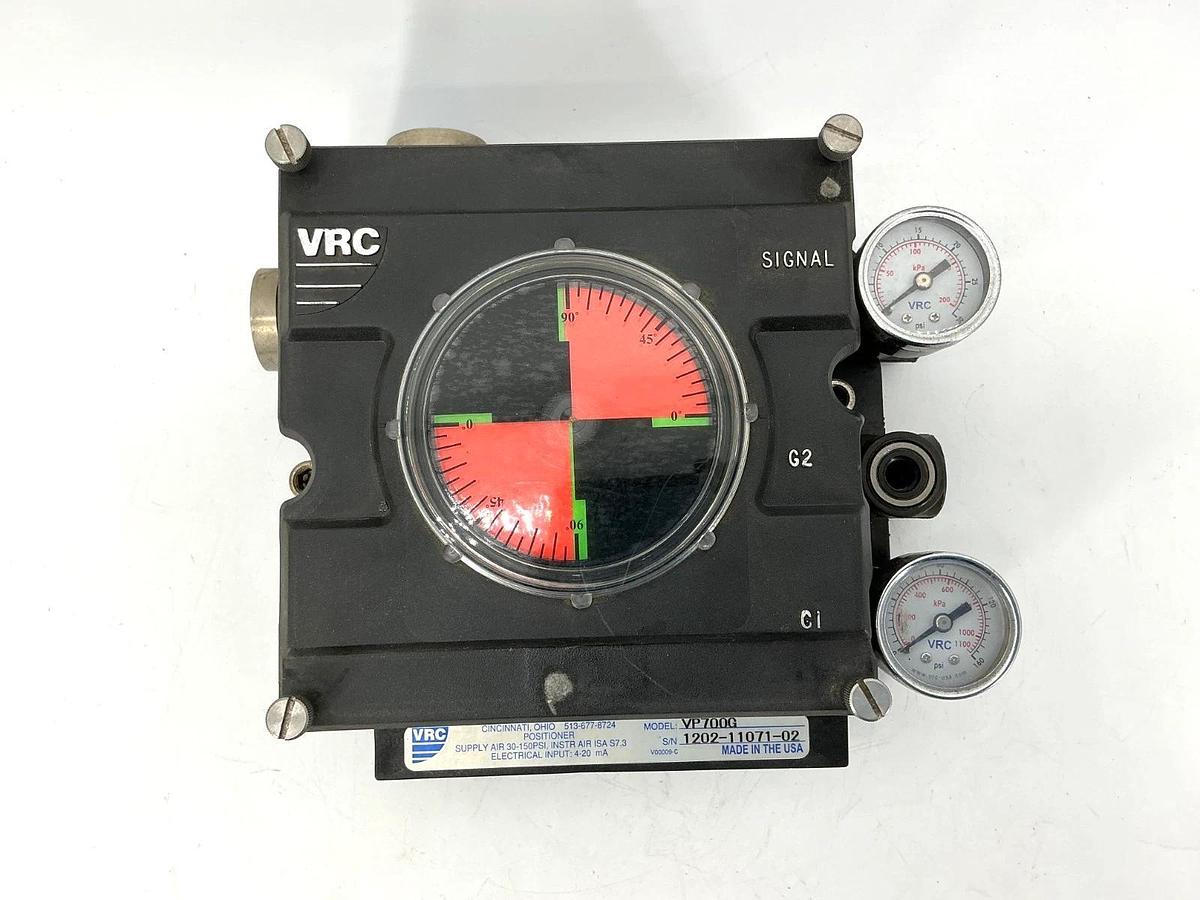 Used VRC VP700G Pneumatic Positioner Flat 90 Degree Indicator 30-150PSI VP700-G