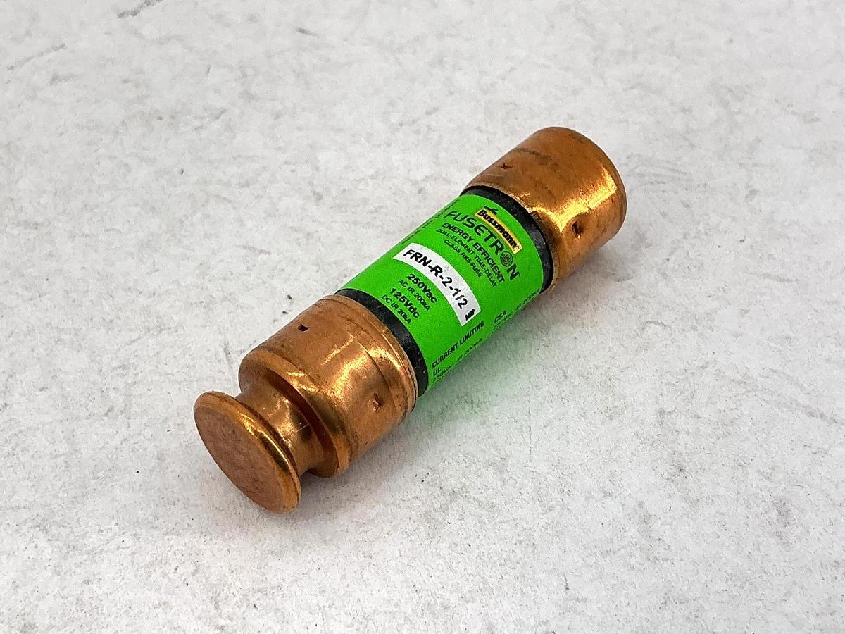 New Bussmann FRN-R-2-1/2 Fusetron Class RK5 Fuse 2-1/2A 250V Box of 10