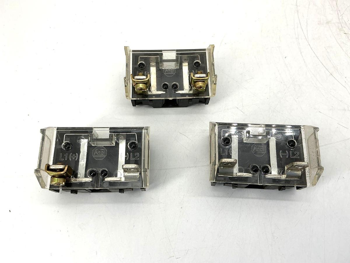 Used Lot of 3 Allen Bradley 800T-N330 Contact Block Power Module 6-130V AC/DC