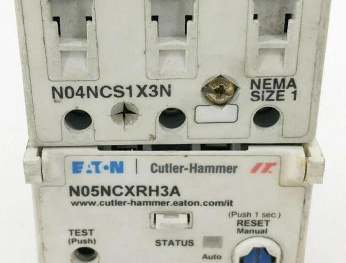 Used Eaton Cutler Hammer N04NCS1X3N NEMA Size 1 Contact Block w/ N05NCXRH3A