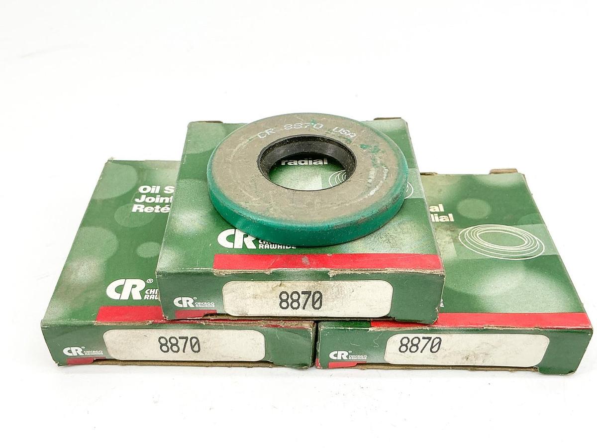 New Lot of 3 CR 8870 Radial Joint Oil Seal 2" OD 0.875" ID 0,25" W