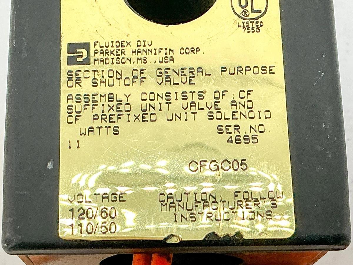 New Parker CFGC05 Coil 110/120V 50/60Hz 11W - No Box
