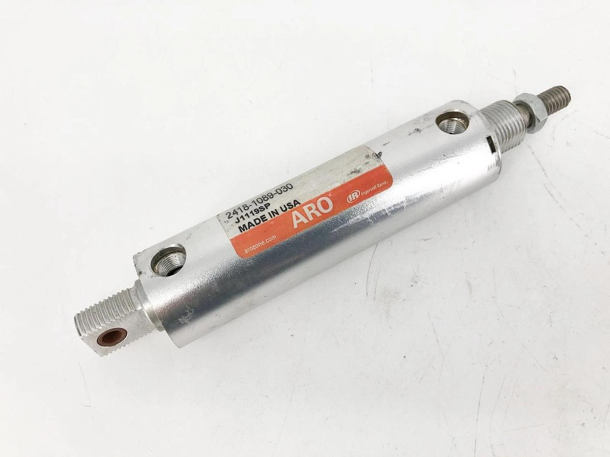 Used ARO 2418-1089-030 Pneumatic Cylinder 1-1/8" Bore 3" Stroke