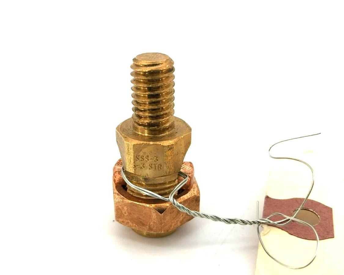 New Panduit SP1-3-C Grounding Service Post Connector, Bronze, Male, 6SOL.- 3STR