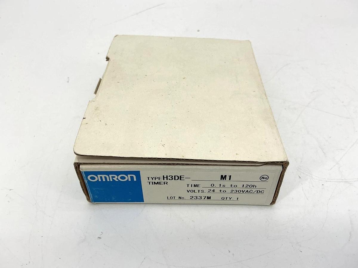 New Omron H3DE-M1 Timer Relay Time: 0.1sec-120hr 5A 250V 24-230VAC/DC 50/60HZ