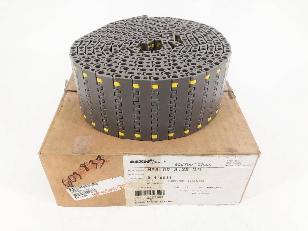 New Rexnord HP8505-3.25 MTW MatTop Chain 10 FT.  81418511