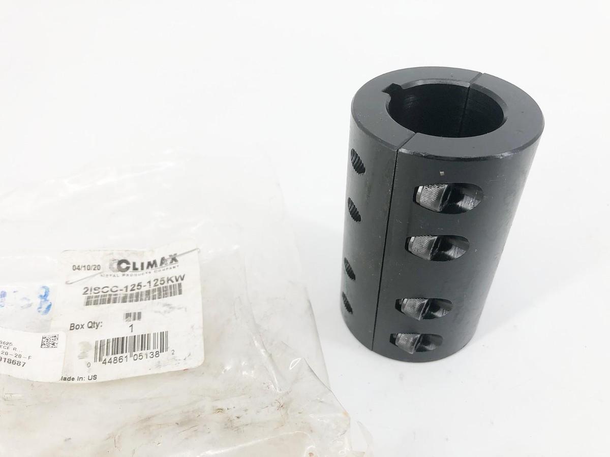 New Climax 2ISCC-125-125KW 2-Piece Clamping Coupling w/ Keyway 1.25" Bore
