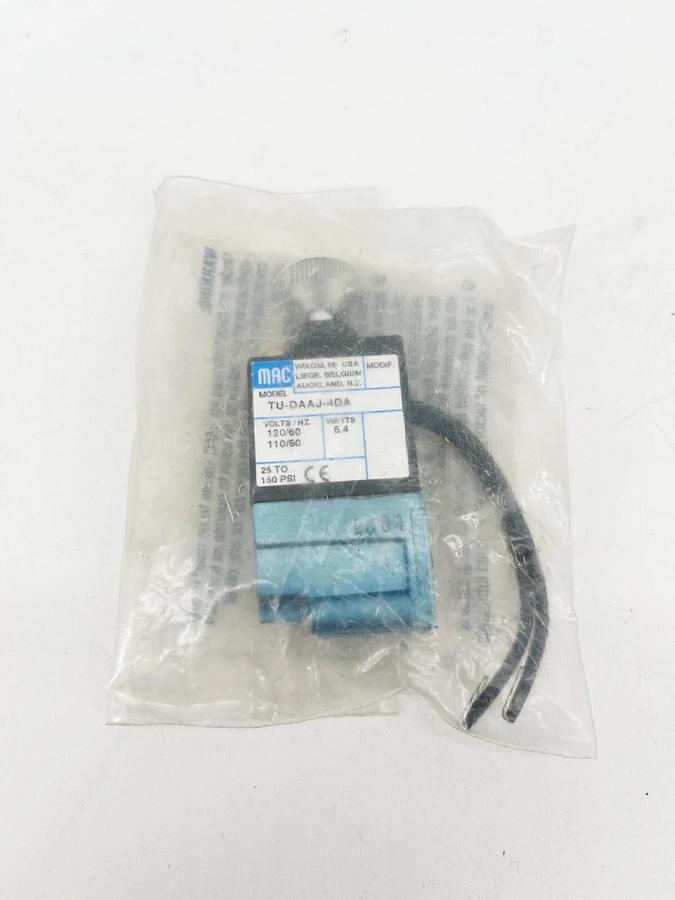 New MAC Valves TU-DAAJ-4DA Solenoid Valve 110/120V 5.4W 25-150PSI
