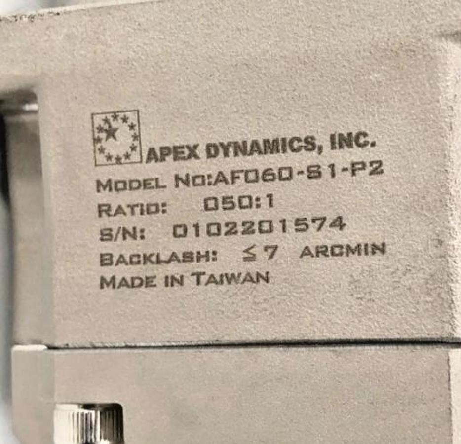 New Apex Dynamics AF060-S1-P2 Planetary Gearbox Ratio: 050:1 - No Box