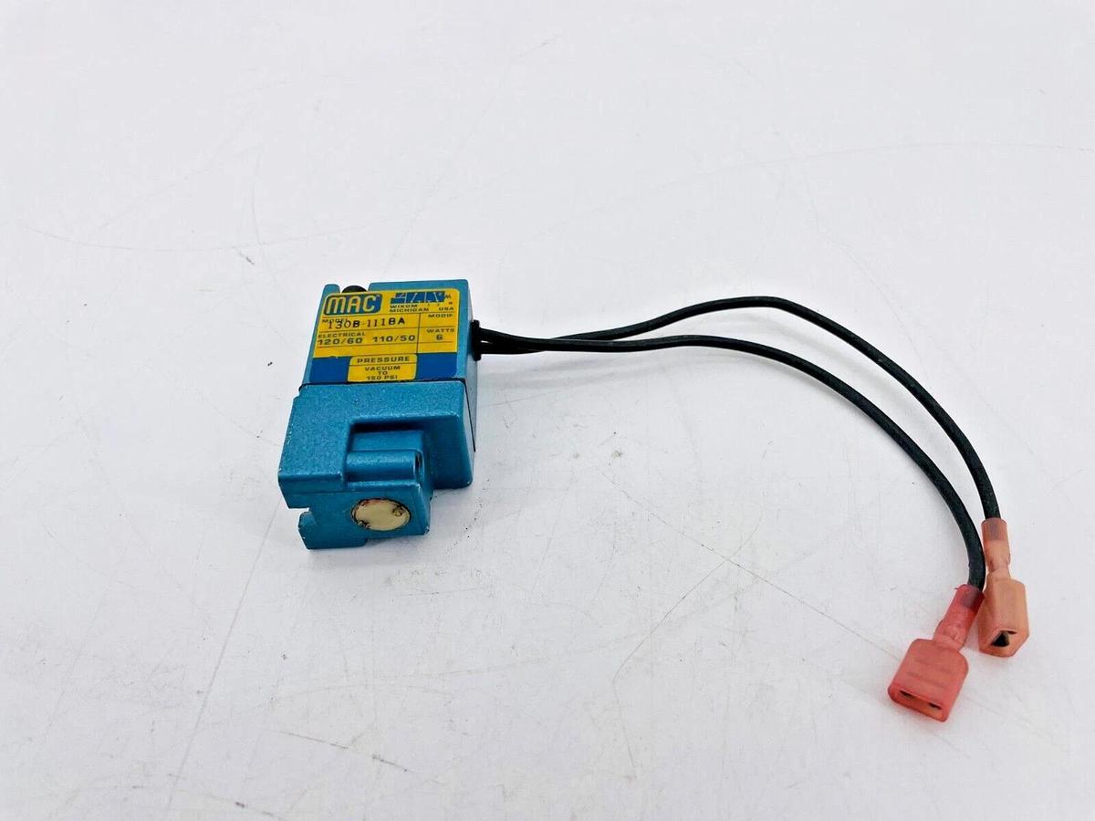 Used Mac Valves 130B-111BA Solenoid Valve 110/120V 6W 130B111BA