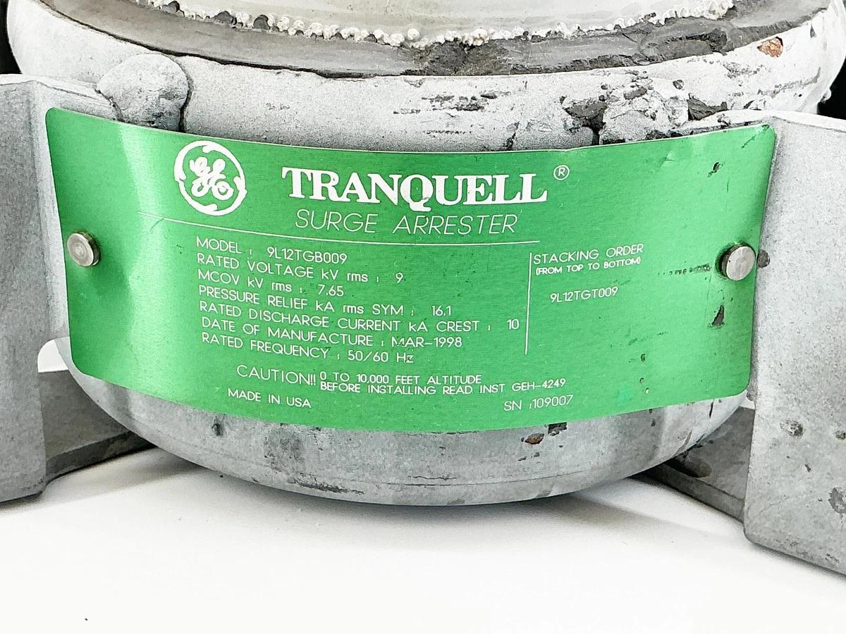 New General Electric 9L12TGB009 Tranquell Surge Arrester 50/60Hz 7.65kV RMS
