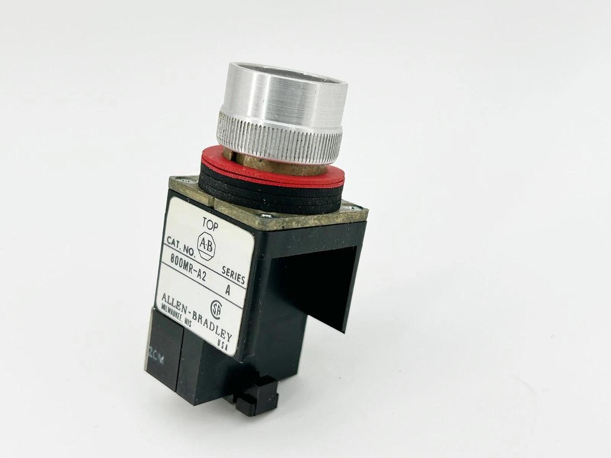 New Allen Bradley 800MR-A2A Pushbutton Momentary Contact Black Ser. A