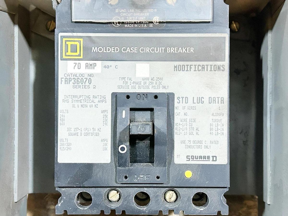 Used Square D SD-75770 Busway Circuit Breaker Plug In Unit