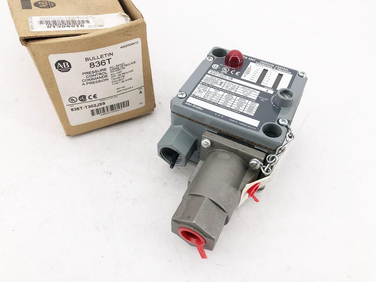 New Allen Bradley 836T-T302JX9 Pressure Control Switch 72-120A 60A 200-3000PSI