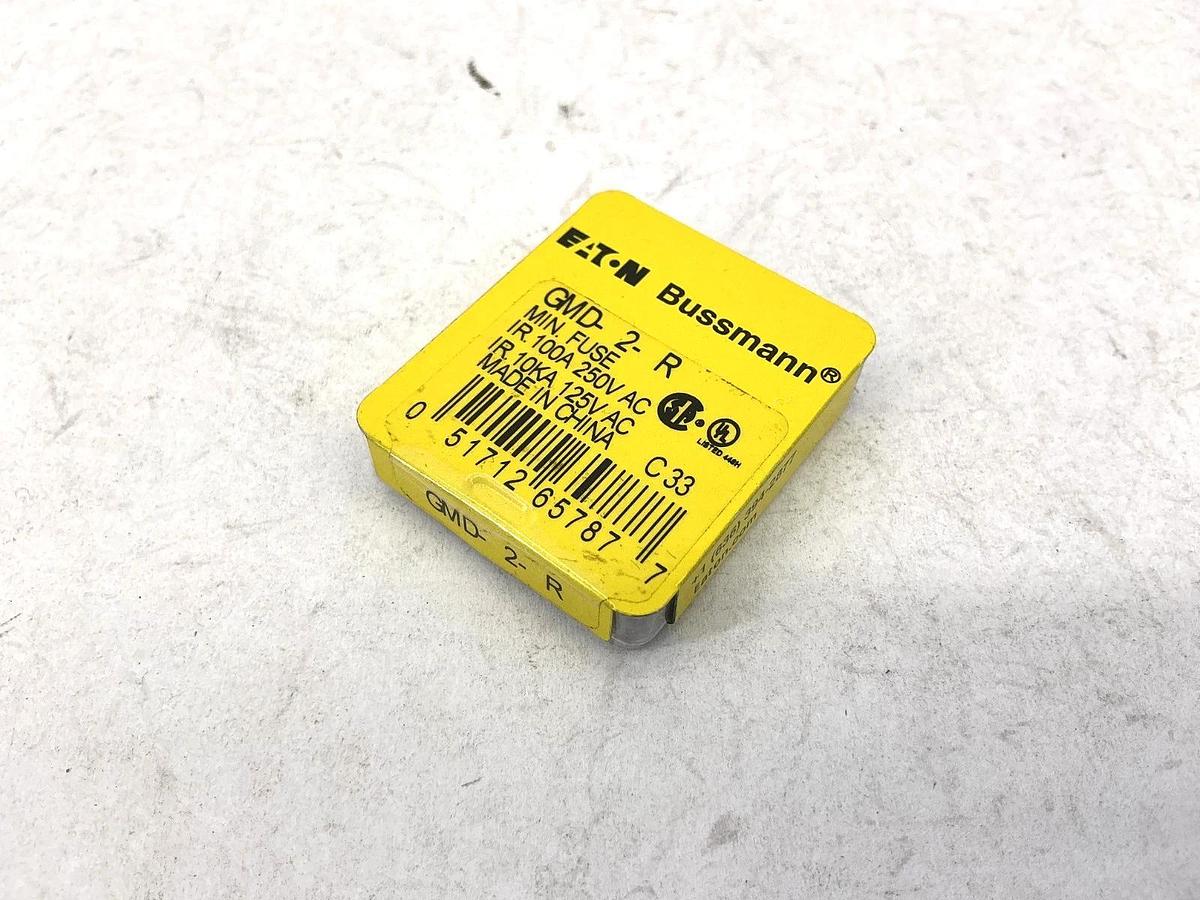 Lot of 10 New Bussmann GMD-2-R Glass Mini Fuses 2A 250V