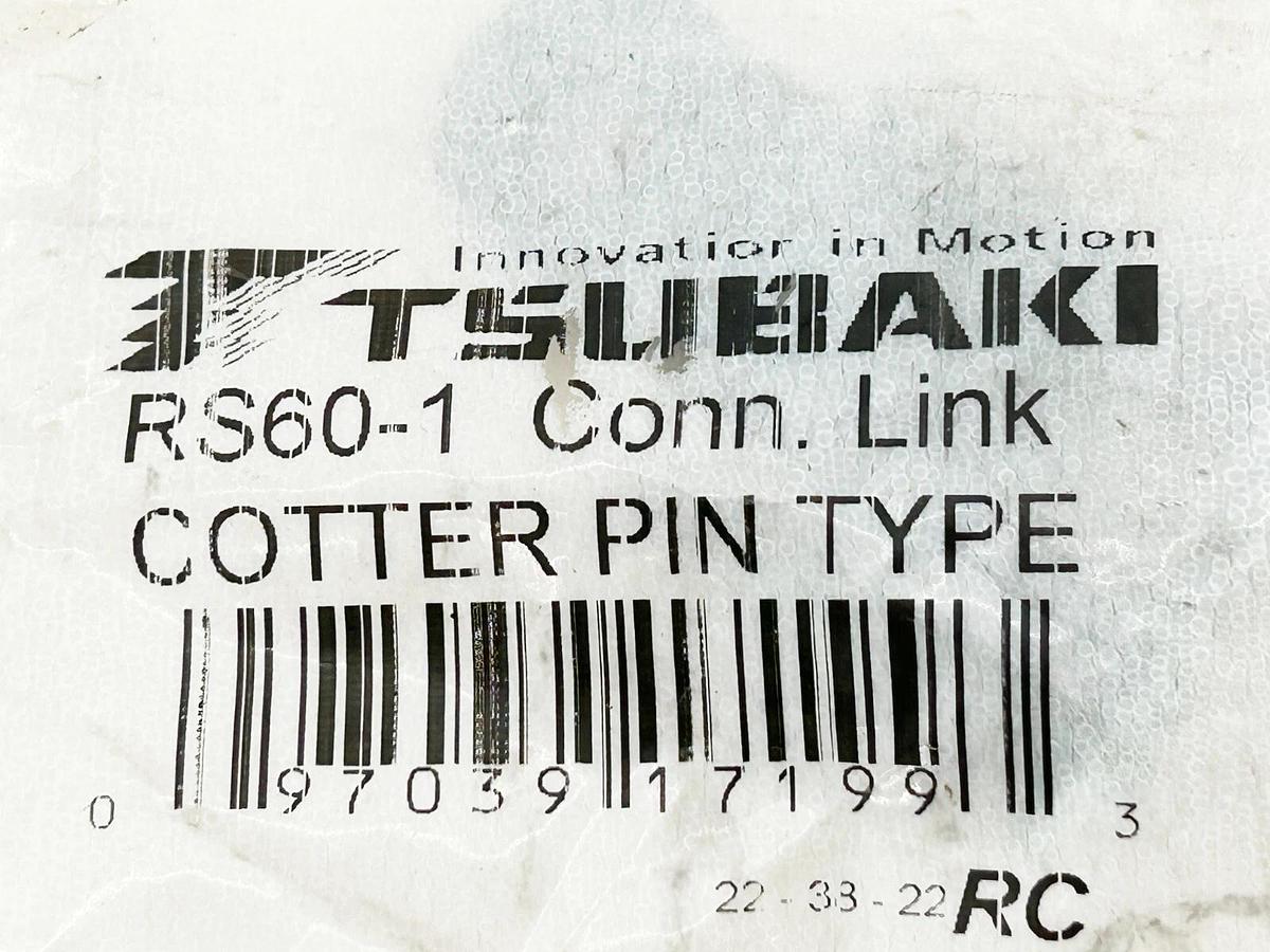 New Lot of 2 Tsubaki RS60-1 CONN LINK Cotter Pin Type