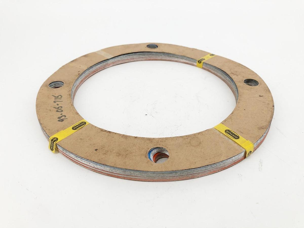 New Artus Shim Set Aluminum Blue Silver Orange 4-Hole 13" OD 9-1/4" ID - No Box