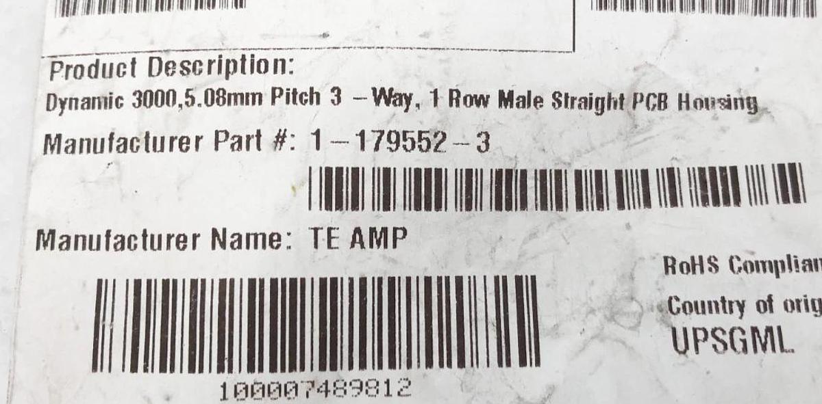 Lot of 40 New TE Connectivity 1-179552-3 Connectors AMP D-3200 - No Box