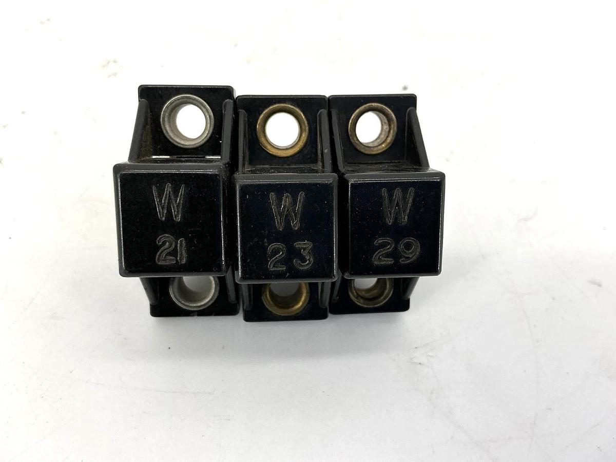 Used Assorted Lot of 6 Allen Bradley W21 W23 W29 Overload Relay Heater Element