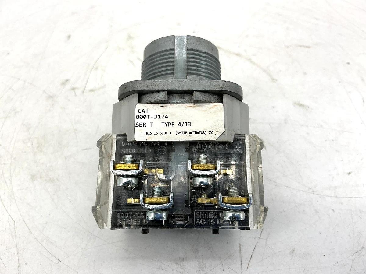 New Allen Bradley 800T-J17A Ser T Selector Switch 3Pos Missing Knob Lever No Box