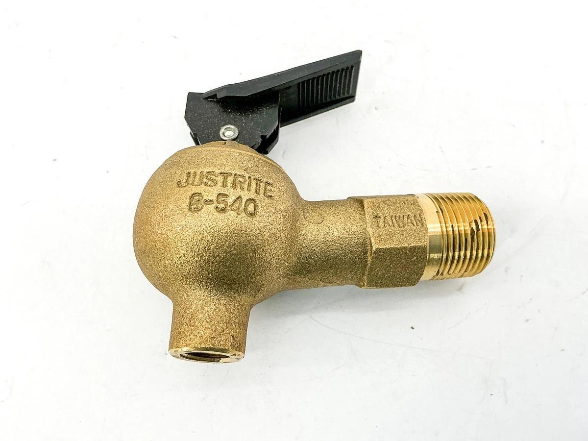 New Justrite 89847743 Drum Faucet 3/4" Brass CNTRL FLW