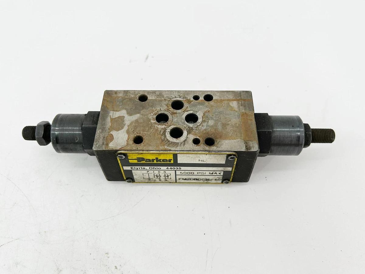 Used Parker FM2DDDSN50 Solenoid Valve 5000PSI Max