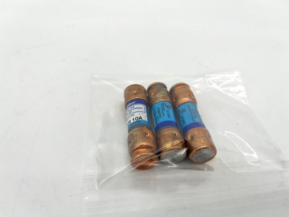 Lot of 3 New Littelfuse FLNR10A Class RK5 Fuses 10A 250VAC FLNR010