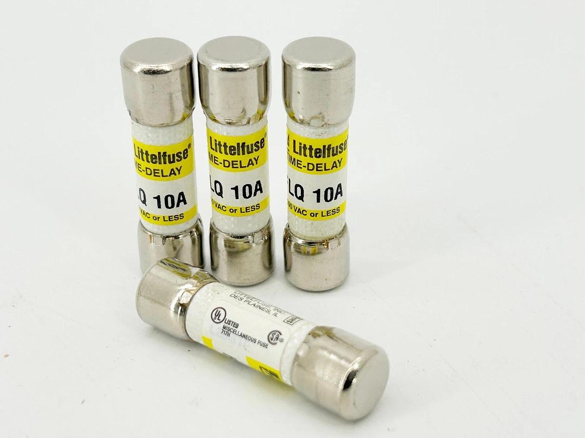 New Lot of 4 Littelfuse FLQ-10A Time Delay Fuse 10A 500V
