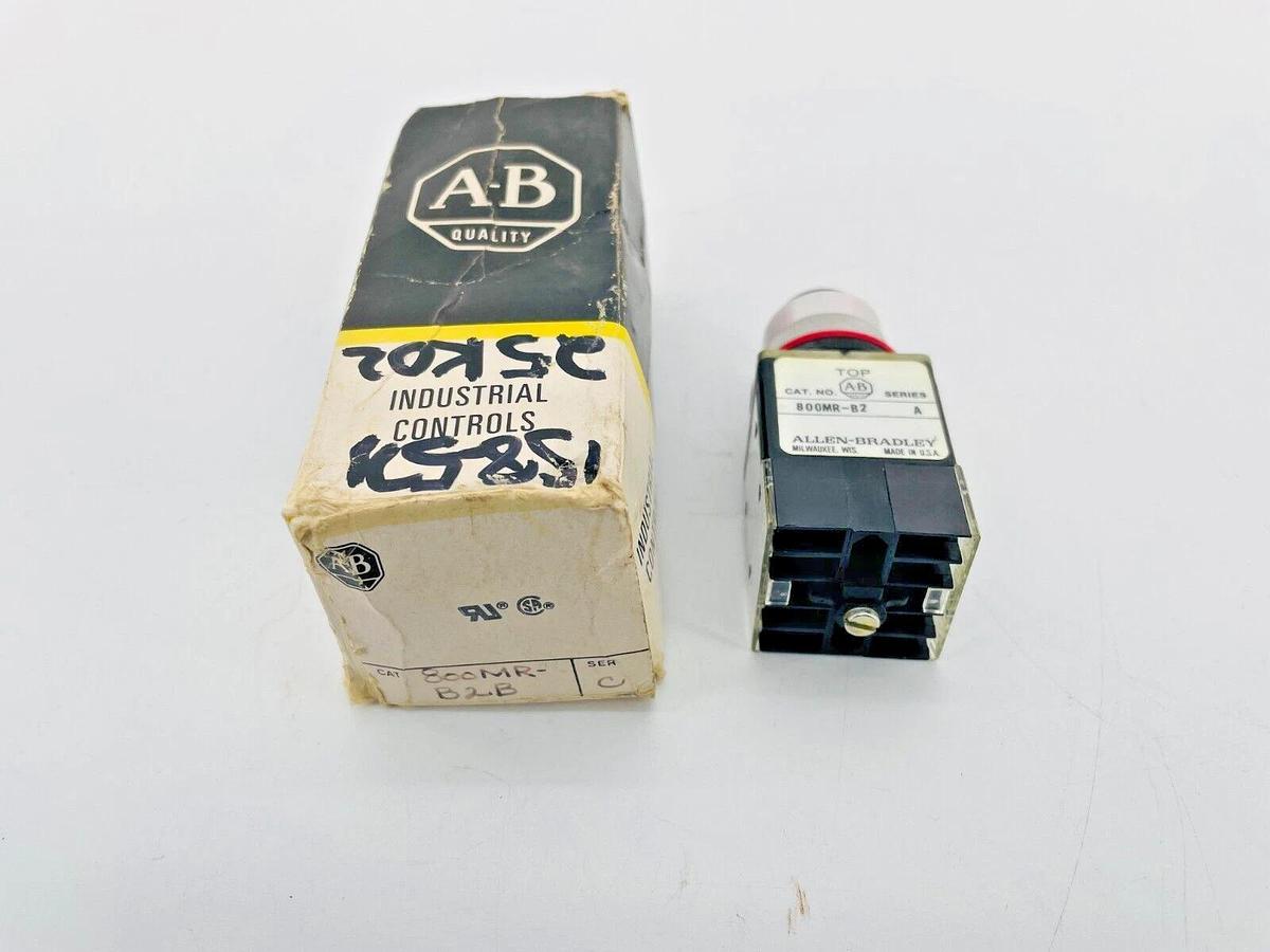 New Allen Bradley 800MR-B2B Push Button Extended 2NO 2NC Black